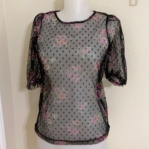 Sheer floral top
